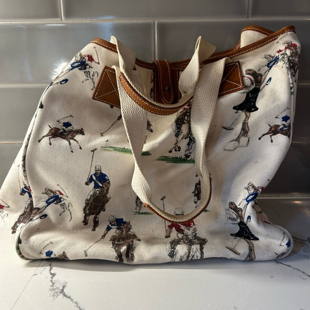 Polo by Ralph Lauren Polo Print Canvas Tote
